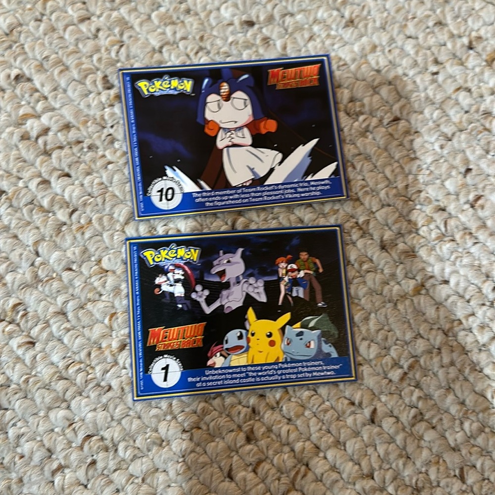 Pokemon card, collectable movie scene